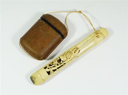 Antico porta tabacco, Giappone, periodo Taisho, XX secolo. Porta tabacco...