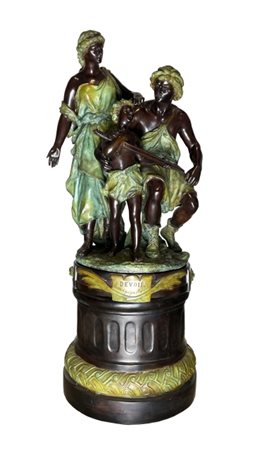 Ernest Rancoulet (1842 - 1905) "Le devoir (Il Dovere)", scultura in bronzo,...