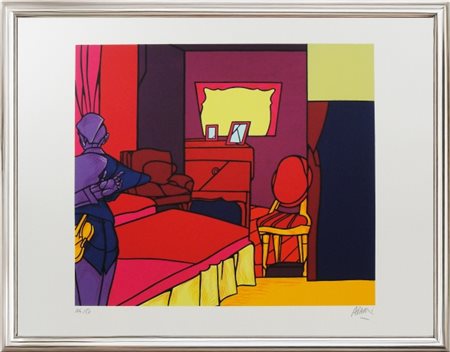 Valerio Adami, ”La Stanza”, 1996, Litografia su carta cm 90 × 70 Edizione...