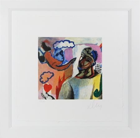 Sandro Chia, “Amorevole”, 1985, Acquaforte all'acquatinta su carta dell'Etna,...