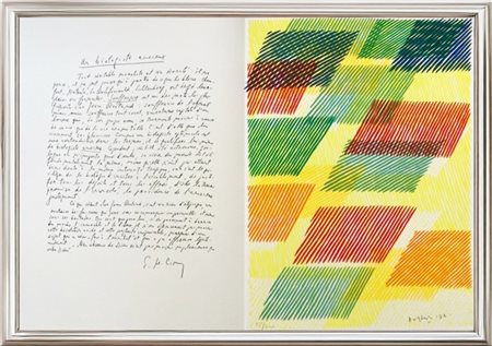 Piero Dorazio, “Erker-Treﬀen 4”, 1987, Litografia su carta, Edizione 95/200...