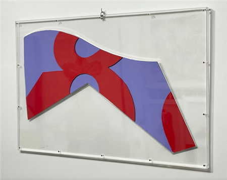 Carla Accardi, “Rosso Viola”, 2012, Cartoni sagomati sovrapposti in...