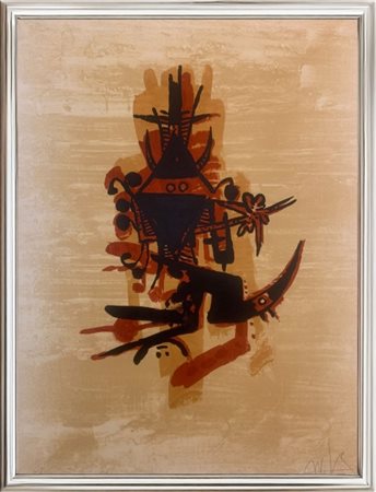 Wifredo Lam, “El ultimo viaje del buque fantasma”, anni '70, Litografia,...