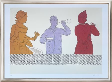 Renato Mambor, "Giochi Antichi", anni '90, litografia su carta, Edizione L/L,...