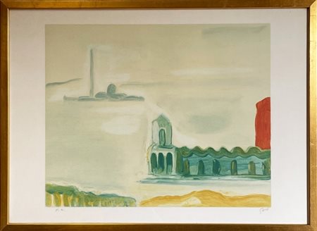 Virgilio Guidi, Senza titolo, anni '50, Acquaforte su carta, edizione PA, cm...