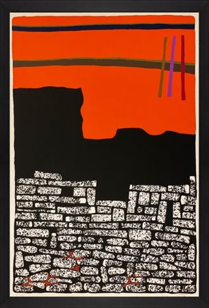 Lojze Spacal, Senza titolo, 1972, Litografia colorata su carta, edizione...