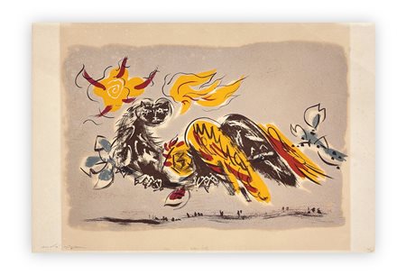 ANDRÉ MASSON (1896-1987) - Oiseau-Chat, 1954