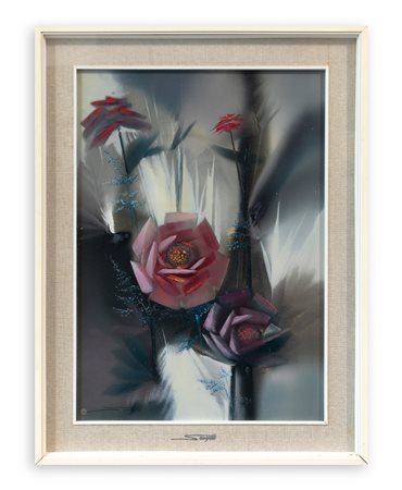 GIOVANNI SANGALLI (1930) - Rosa sul grigio
