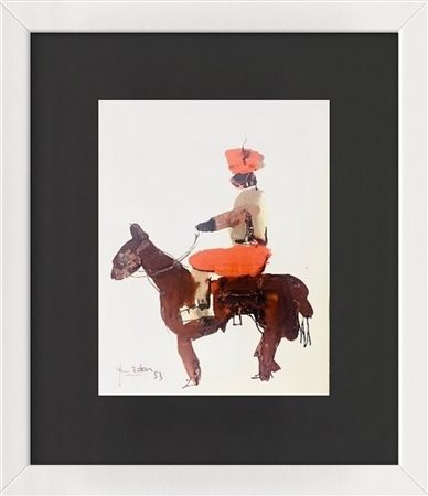 ADAM YVON Belgio 1932 - 2017 "Uomo su cavallo"