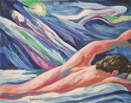 CASTAGNERI LUCIO Genova 1947 "Souls are reflected on the kalmarsund"