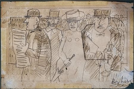 BORGHESE FRANZ Roma 1941 - 2005 "Senza titolo"