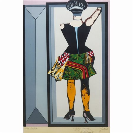 Aldo Gentilini (Genova 7 febbraio 1911 - Volpeglino 10 agosto 1982)  - penelope, Donna di spalle, 1972