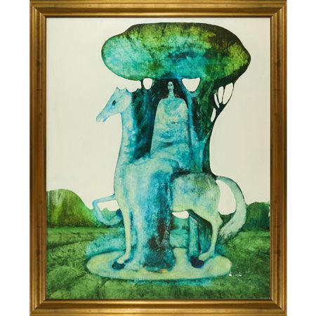 Cesare D'Angelo (Catania 1940 - 2006)  - Donna con cavallo