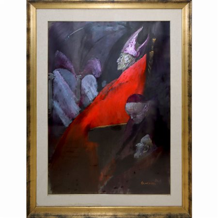 Nino Caroselli (XX sec.)  - Figura di Vescovo e cardinali