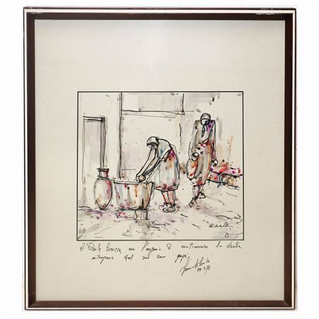 Carmelo  Conte (Latiano 1946)  - Le lavandaie, 1971
