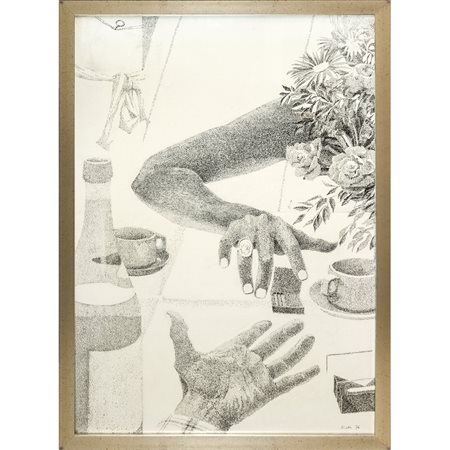 Fabio  Rieti (Roma 1925 - Parigi 2020)  - Le mani, 1976