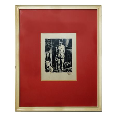 Orfeo Tamburi (Jesi 28 maggio 1910 - Parigi 15 giugno 1994)  - Nudo di donna di spalle, 1931