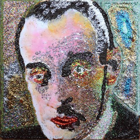 Alberto Bongini "Totò" Tecnica mista su cartoncino cm 20x20.Autentica...