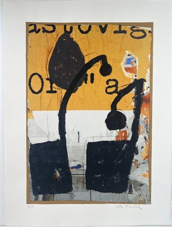 Mimmo Rotella “Mirò in nero”