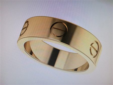 Fede larga in oro 18K disegno Carier