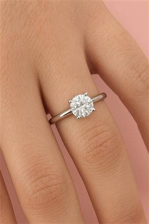 ANELLO SOLITARIO ORO BIANCO 1 CT D IF -TIF LG1