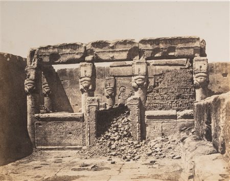 Félix Teynard (1817 - 1892)  - Dendérah (Tentyris), Temple d'Athôr - Sanctuaire Placé a l'Angle Sud-Ouest de la Plateforme Inférieure, 1851/1852