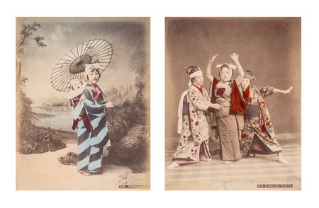 Scuola di Yokoama (XIX sec. XX sec.)  - Dancing Party ; Young Nurse, 1860s