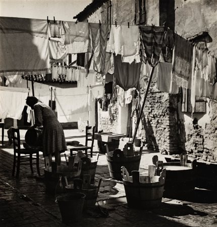 Paolo Monti (1908 - 1982)  - Burano, giorno di bucato, 1950s/1960s