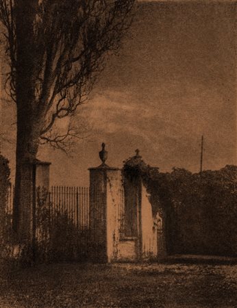 Domenico Riccardo Peretti Griva (1882 - 1962)  - Il cancello della villa, 1930s