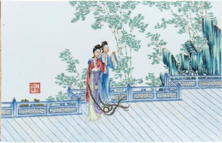  
Una raffinata formella, Cina XX secolo, periodo Repubblica (1912-1949)
 Alt. 26cmX41cm