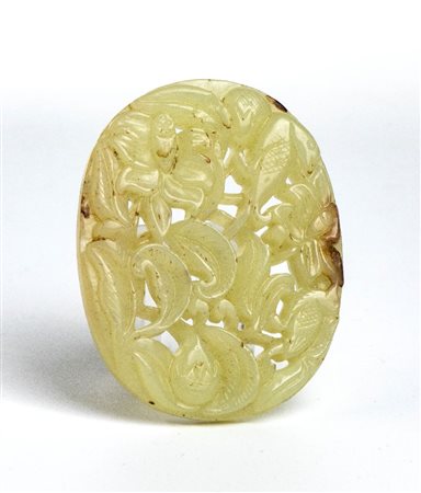  
Placchetta ornamentale in giada Cina, periodo della Repubblica (1911-1949).
 