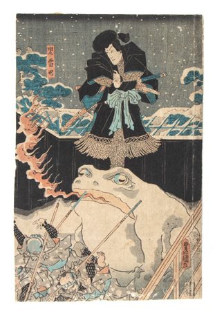  
Xilografia di Utagawa Kunisada, Giappone periodo Edo (1603-1868)
 23,5cmX36cm
