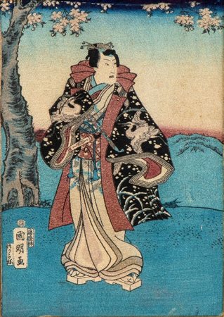  
Xilografia di Utagawa Kunisada, Giappone Fine periodo Edo (1603-1868)
 16,5cmX23,5cm