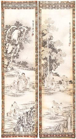  
 Su Liu-Peng (1796-1862), Cina dinastia Qing, XIX secolo
 Alt.78cmX20cm