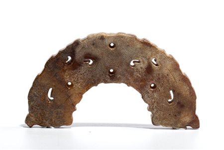  
Placca ornamentale in giada, Cina dinastia Qing
 Larg.8,7cmX5cm