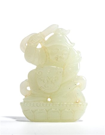  
Placca in giada bianca, Cina fine dinastia Qing-periodo Repubblica
 6cmX4,2cm