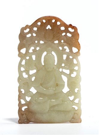  
Placchetta in giada, Cina fine dinastia Qing-Repubblica (1912-1949)
 Alt.8cmX4,7cm