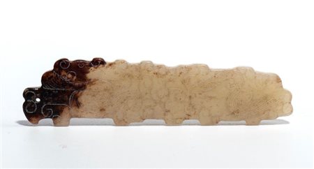  
Ornamento "YuHuang" in giada fine dinastia Qing-periodo Repubblica (1912-1949)
 Larg.8cmX2cm