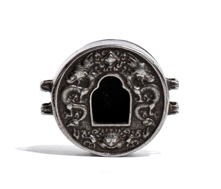  
Custodia per icona buddista, Tibet Inizio XX secolo
 3cmX4cm