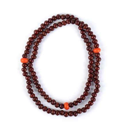  
Collana buddista di semi di Bodhi 凤眼, Cina XX secolo
 Lung.22cm