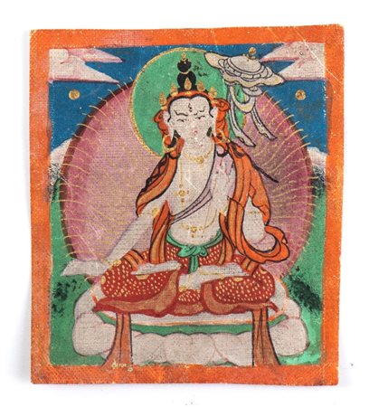  
Piccolo thangka, Tibet XX secolo
 Alt.7cmX6cm
