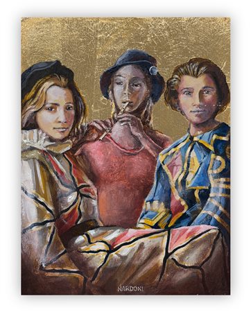 SERGIO NARDONI (1947) - Arlecchini con il flautista