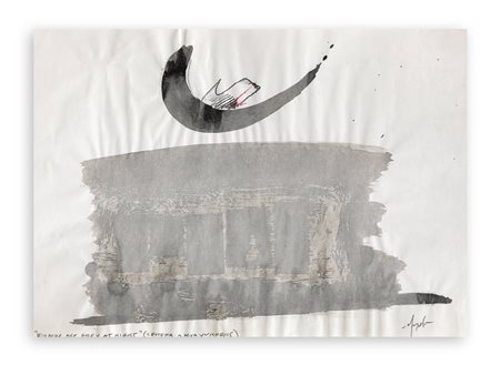 SERGIO DANGELO (1932-2022) - Windows are grey at night (Lettera a Adja Yunkers)