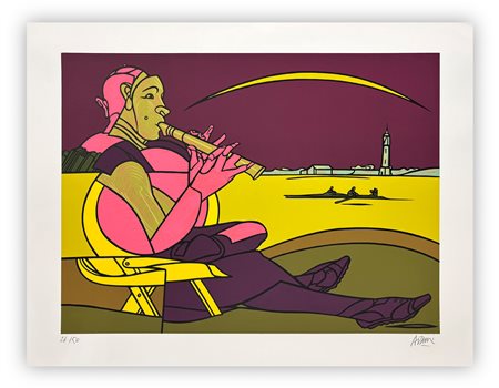 VALERIO ADAMI (1935) - Senza Titolo