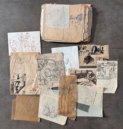 PIETRO GROSSI - Lotto unico di numerosi disegni