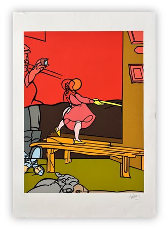 VALERIO ADAMI (1935) - Senza Titolo