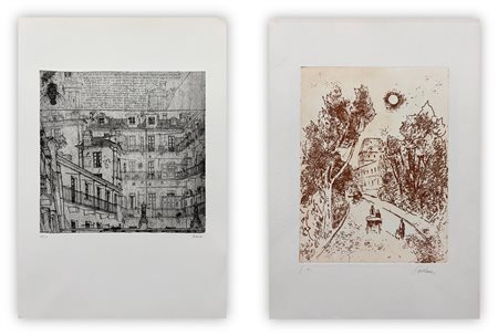 AUTORI VARI (RENZO BIASION E ENRICO PAULUCCI) - Lotto unico di 2 incisioni