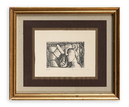 PIETRO CASCELLA (1921-2008) - La lezione, 1980