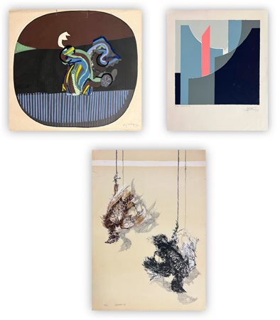 AUTORI VARI (ORTEGA, VESPIGNANI E SALTINI) - Lotto unico di 3 opere grafiche