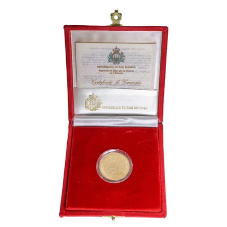 Moneta d'oro a corso legale 5 Scudi, 1992